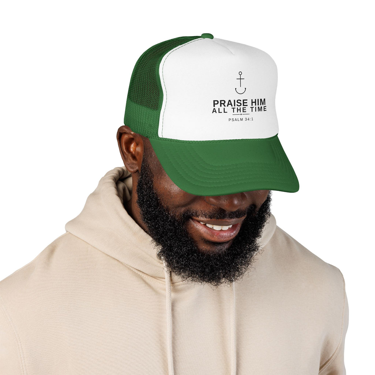 PraiseAnchor — Praise Him All The Time Trucker Hat