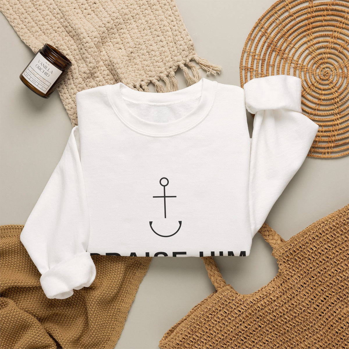 PraiseAnchor — Praise Him All The Time Sweatshirt