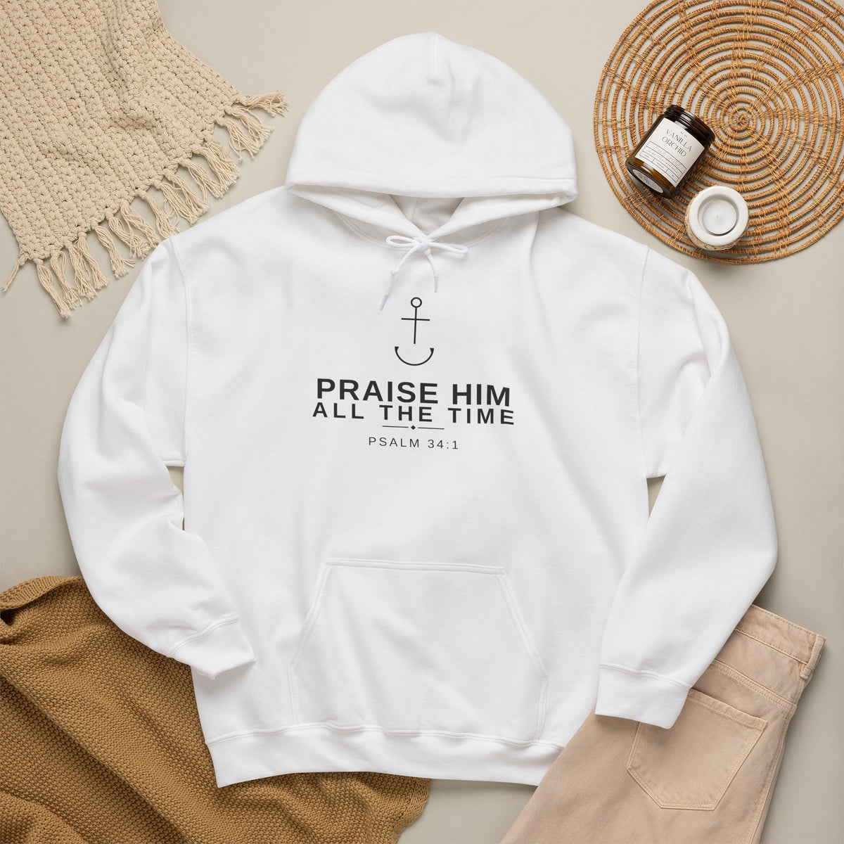 PraiseAnchor — Praise Him All The Time Hoodie